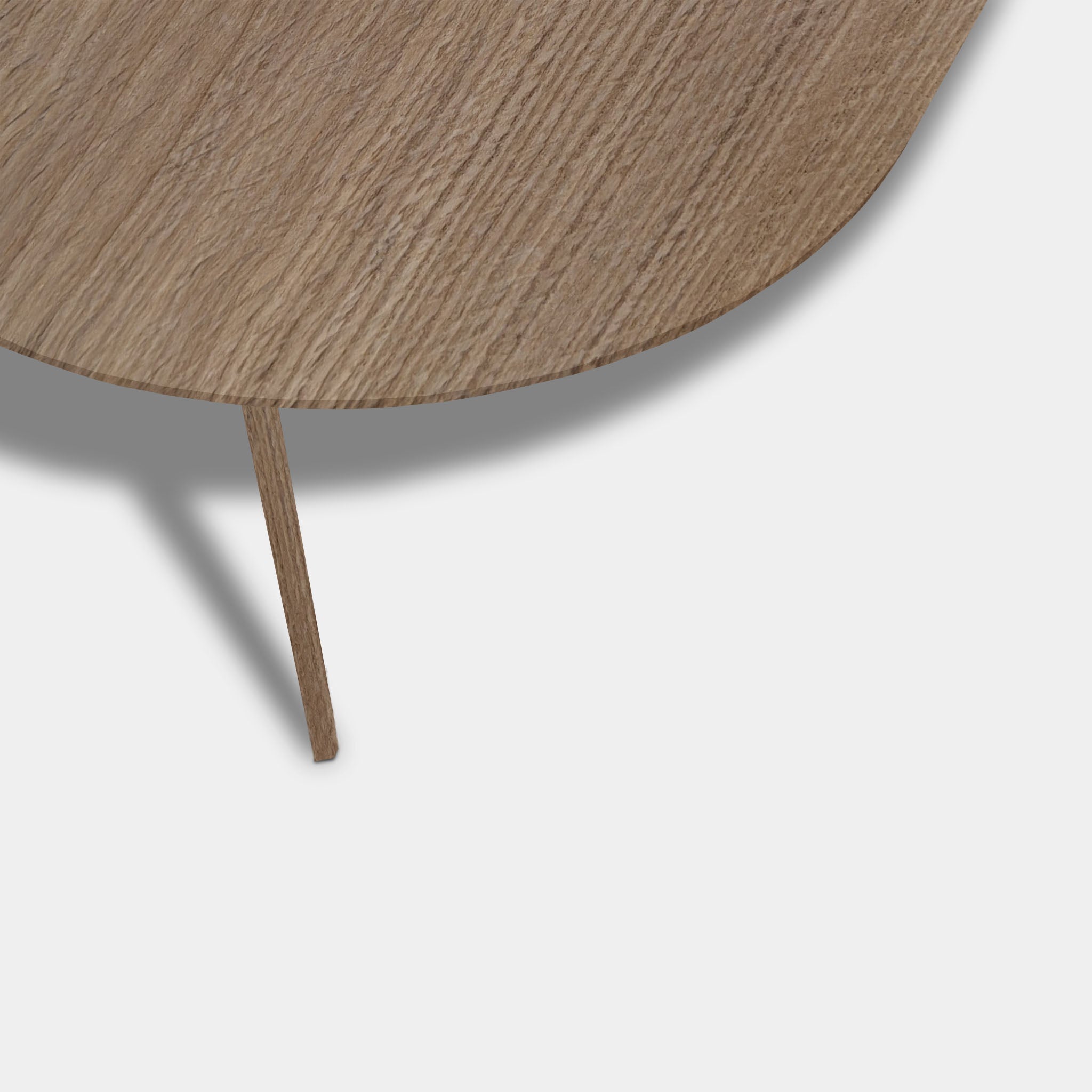 Tafel Plat Ovaal Eikenhout - Hout Onderstel - Pura Natura