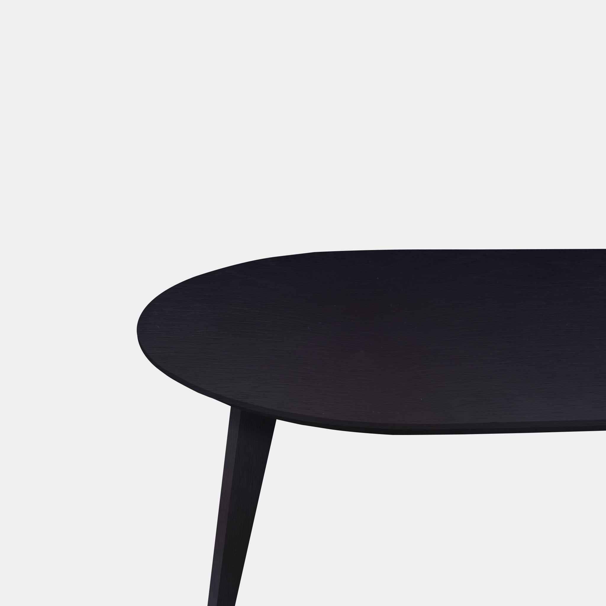 Tafel Plat Ovaal Eikenhout - Hout Onderstel - Donker Eiken