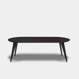 Tafel Plat Ovaal Eikenhout - Hout Onderstel - Night Glow