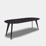 Tafel Plat Ovaal Eikenhout - Hout Onderstel - Night Glow