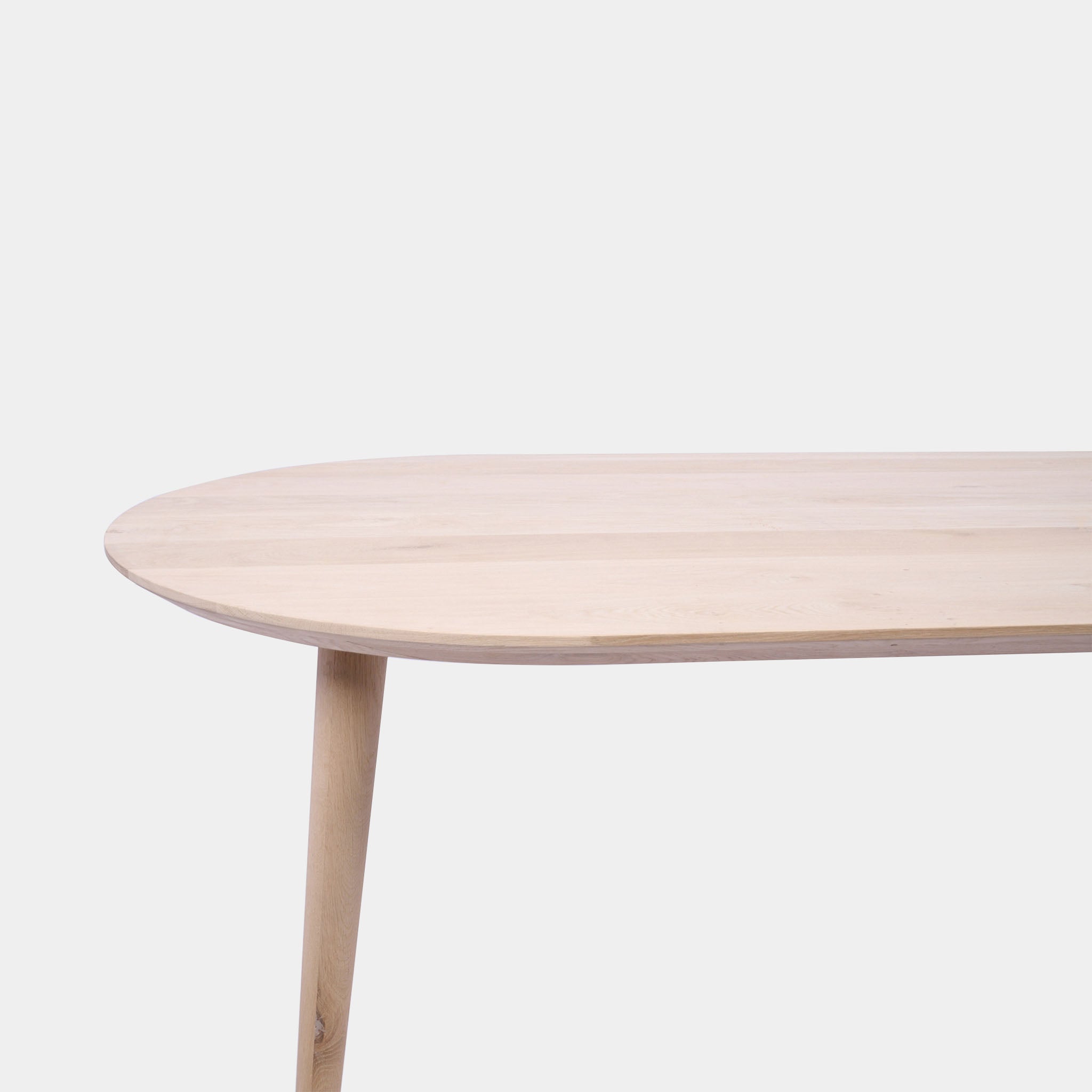 Tafel Plat Ovaal Eikenhout - Konisch - Onbehandeld