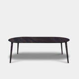 Tafel Plat Ovaal Eikenhout - Konisch - Dark Grey