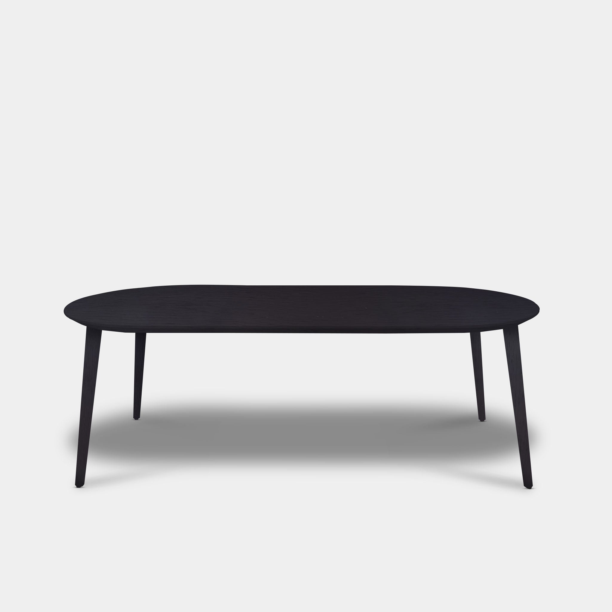 Tafel Plat Ovaal Eikenhout - Konisch - Donker Eiken