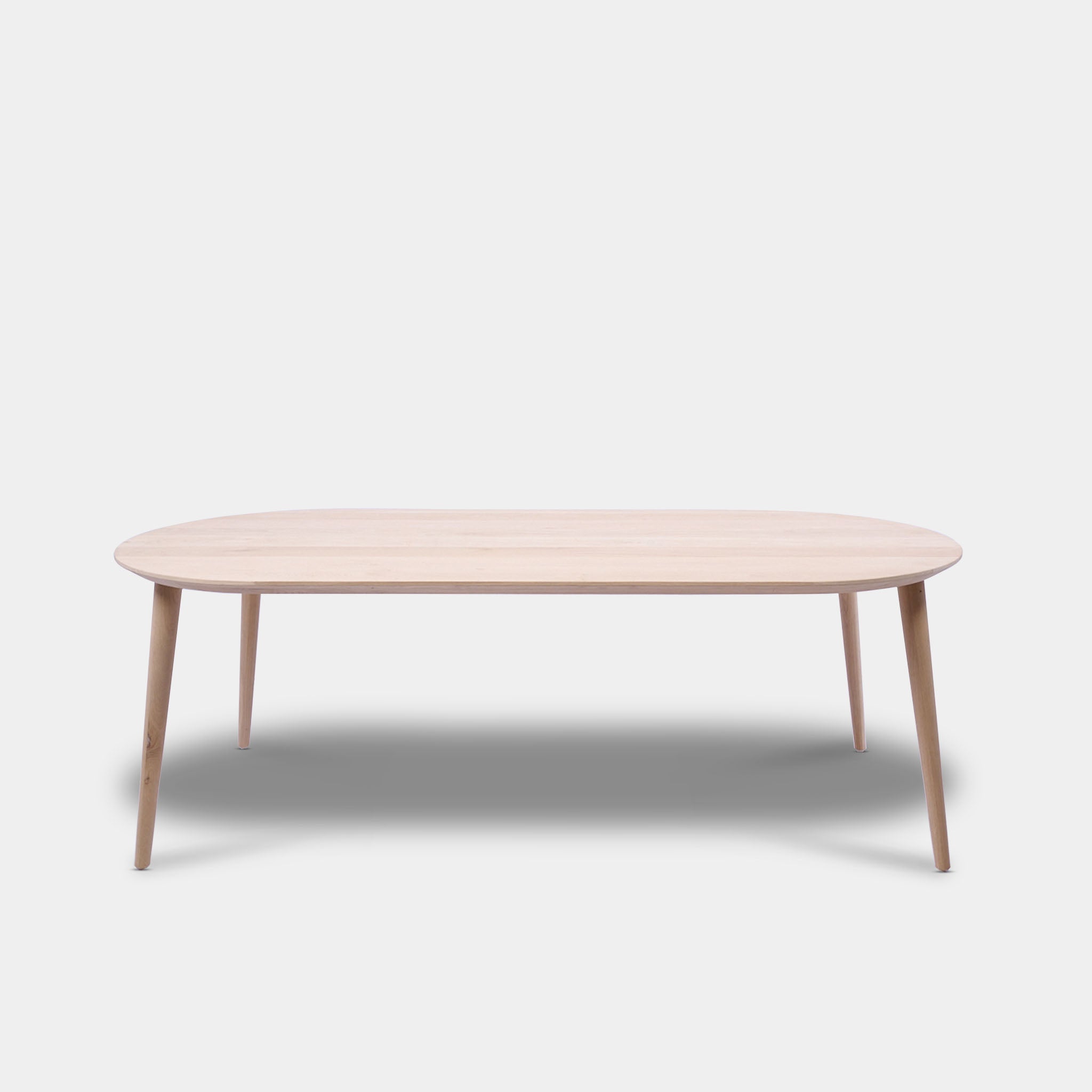 Tafel Plat Ovaal Eikenhout - Konisch - Onbehandeld