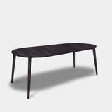 Tafel Plat Ovaal Eikenhout - Konisch - Dark Grey