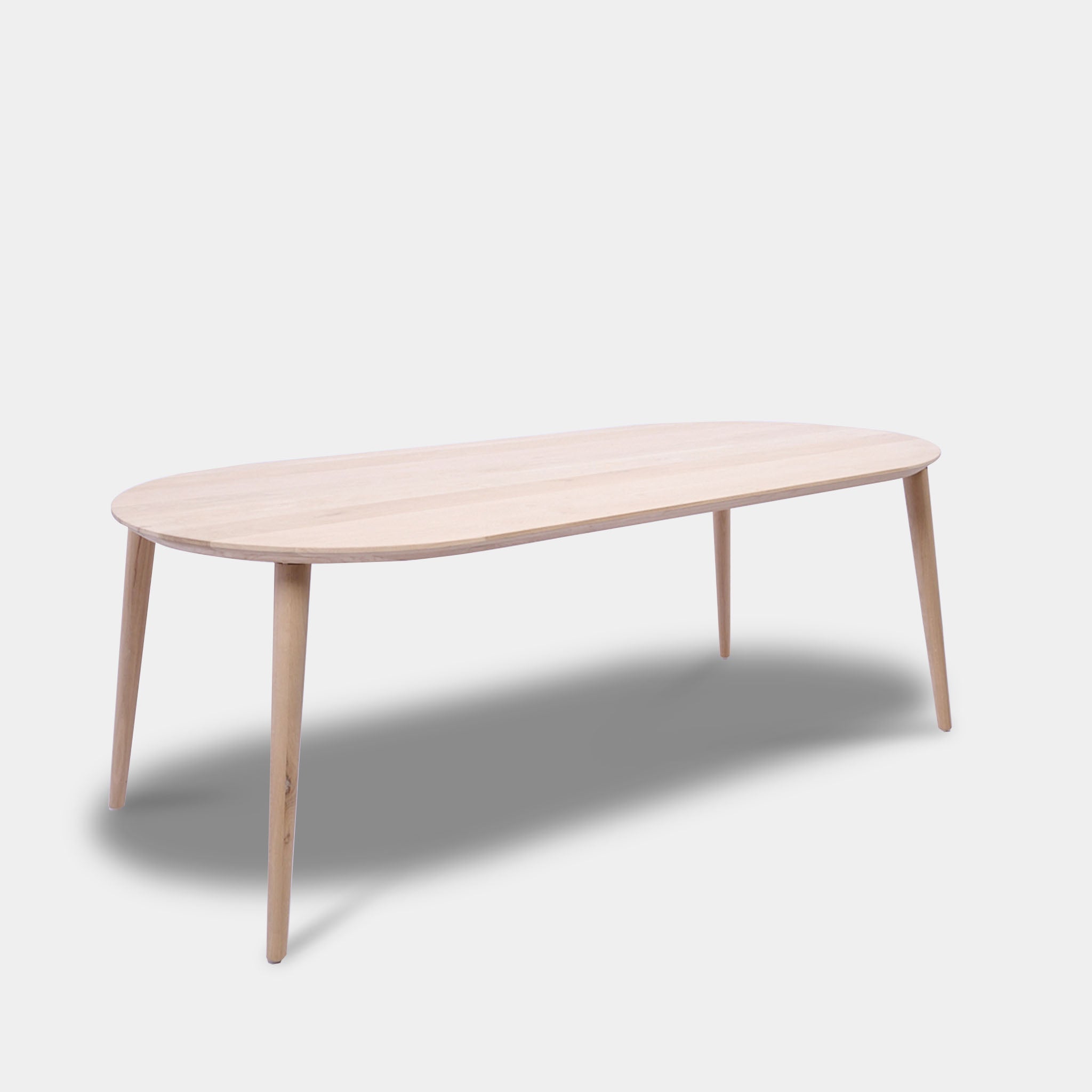 Tafel Plat Ovaal Eikenhout - Konisch - Onbehandeld
