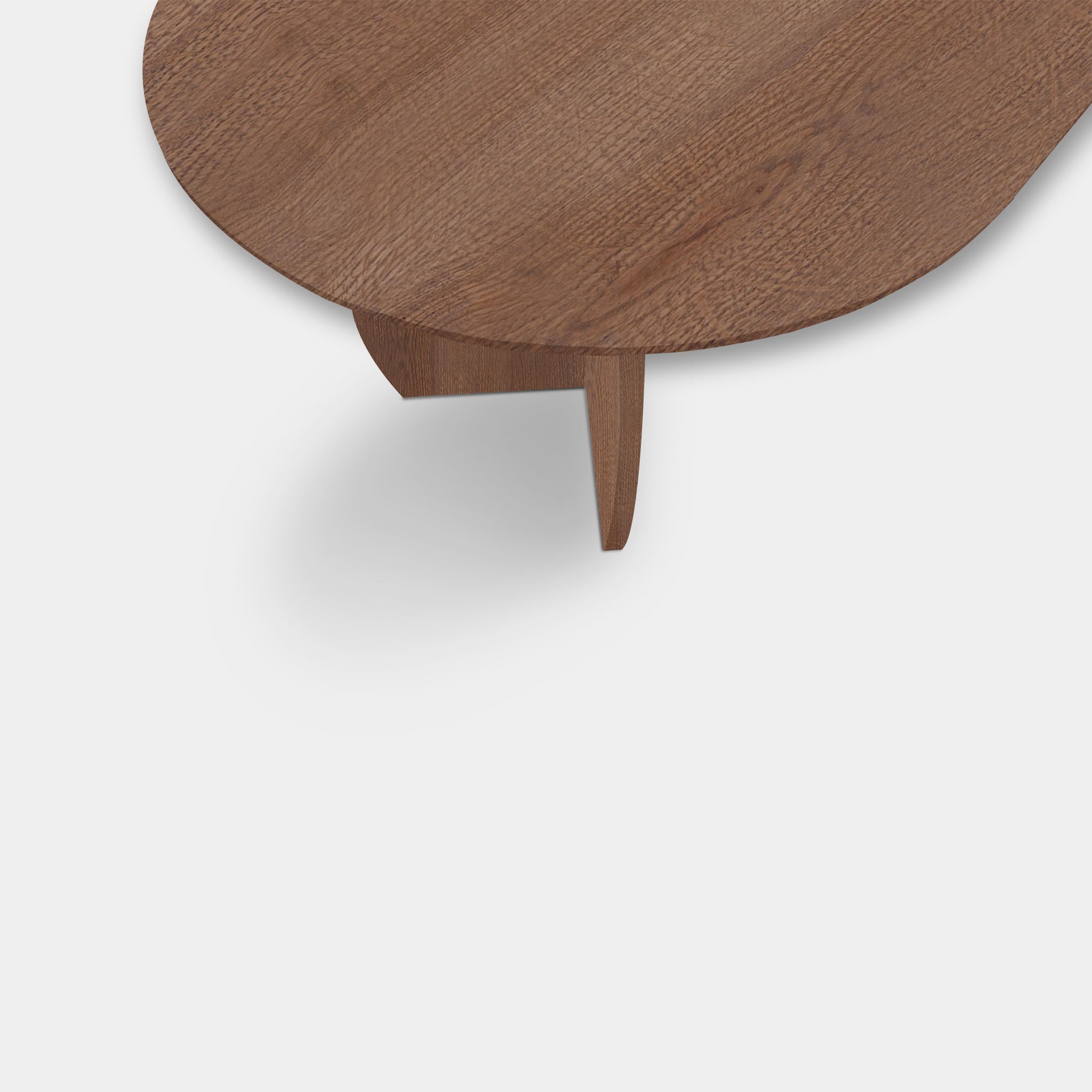 Tafel Plat Ovaal Eikenhout - Set Driehoek - Cinnamon