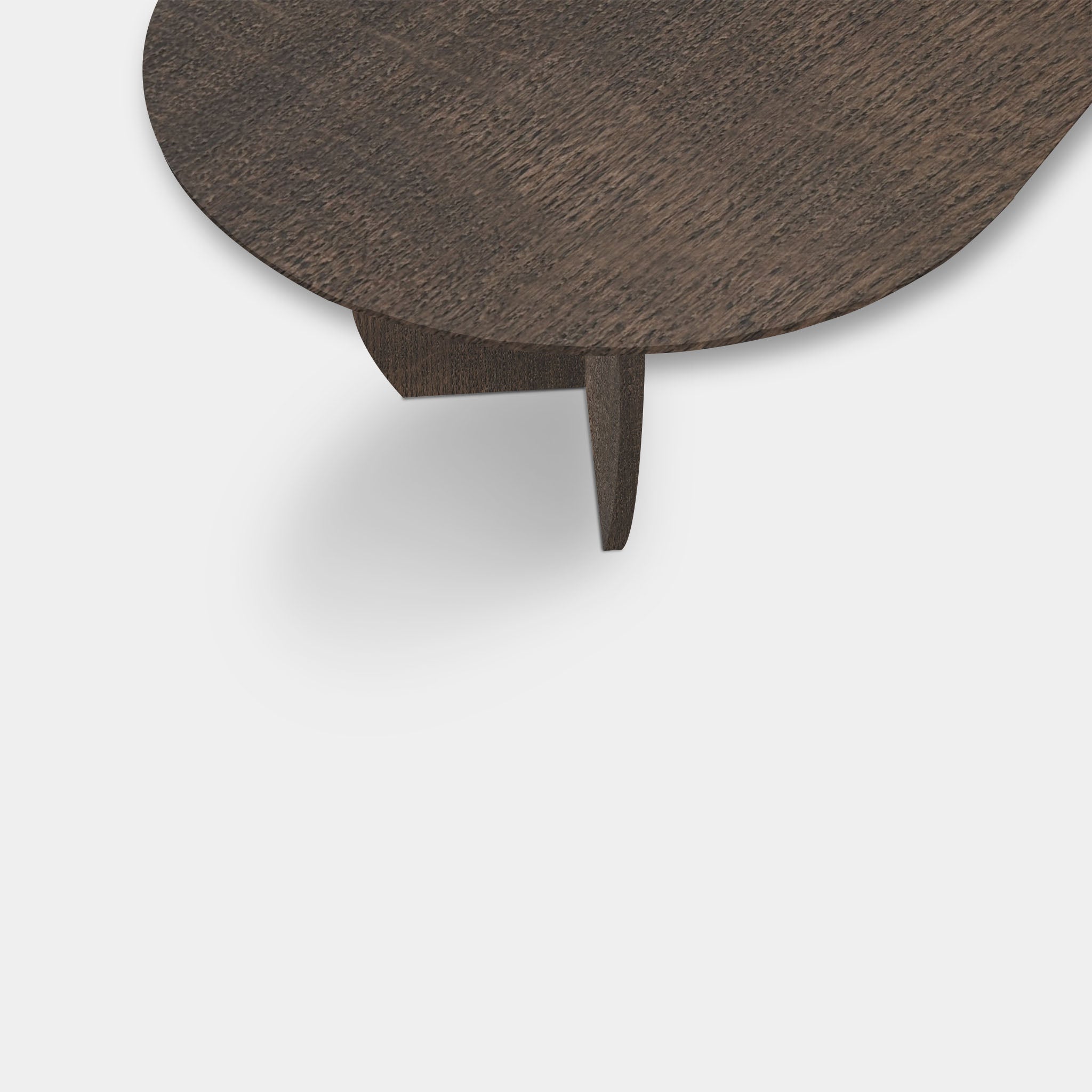 Tafel Plat Ovaal Eikenhout - Set Driehoek - Zand