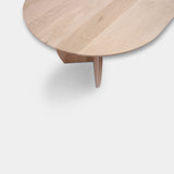 Tafel Plat Ovaal Eikenhout - Set Driehoek - Onbehandeld