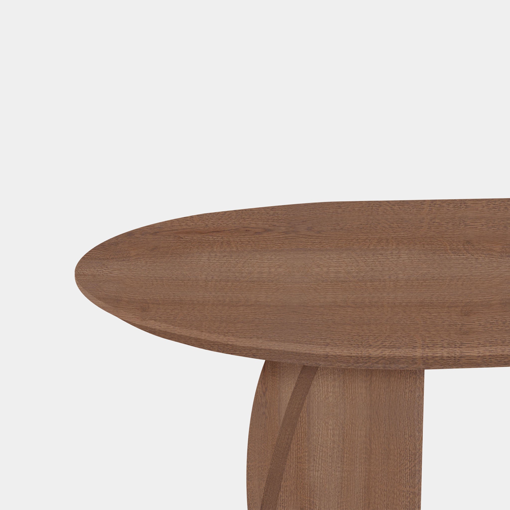 Tafel Plat Ovaal Eikenhout - Set Driehoek - Cinnamon