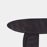 Tafel Plat Ovaal Eikenhout - Set Driehoek - Dark Grey