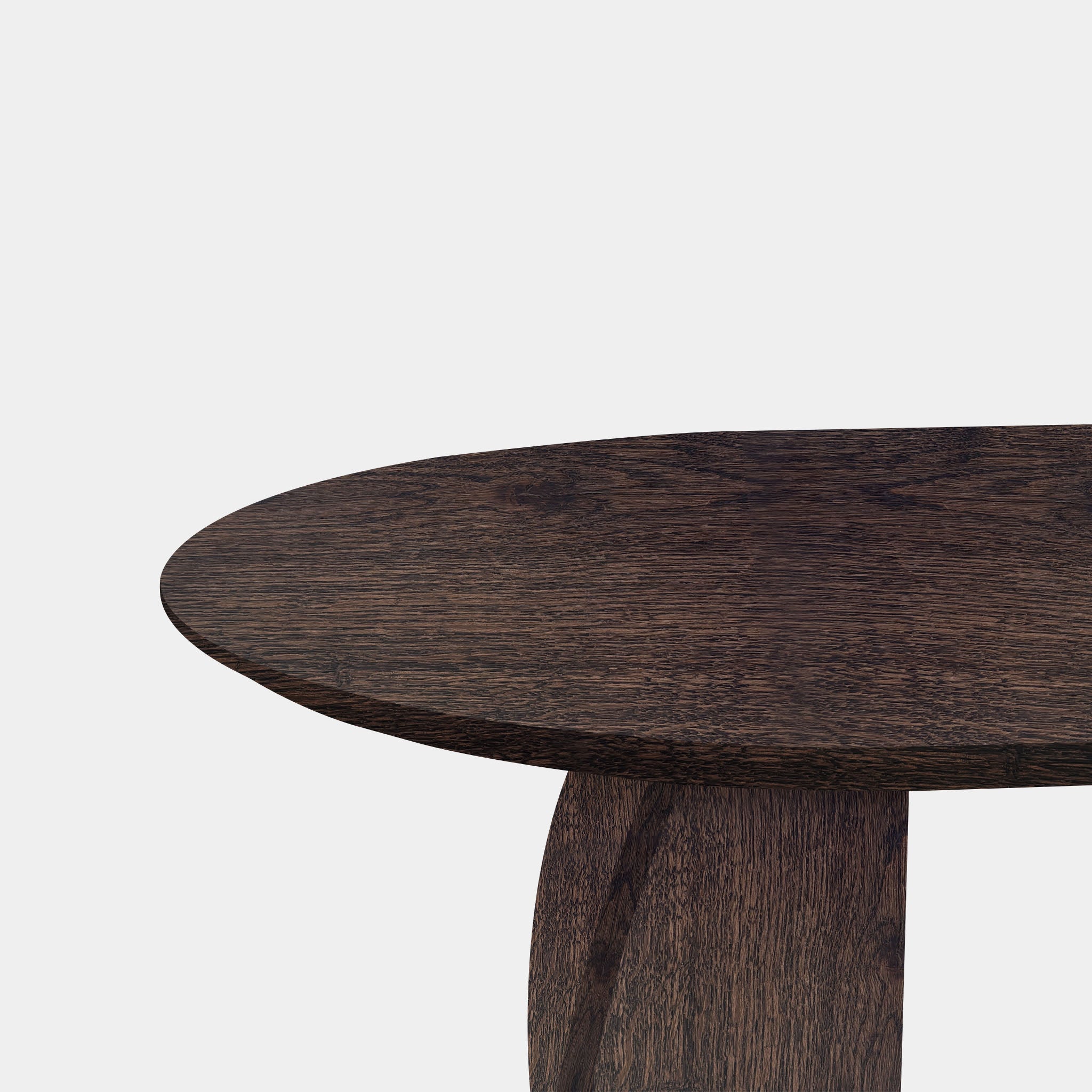 Tafel Plat Ovaal Eikenhout - Set Driehoek - Dear Brown