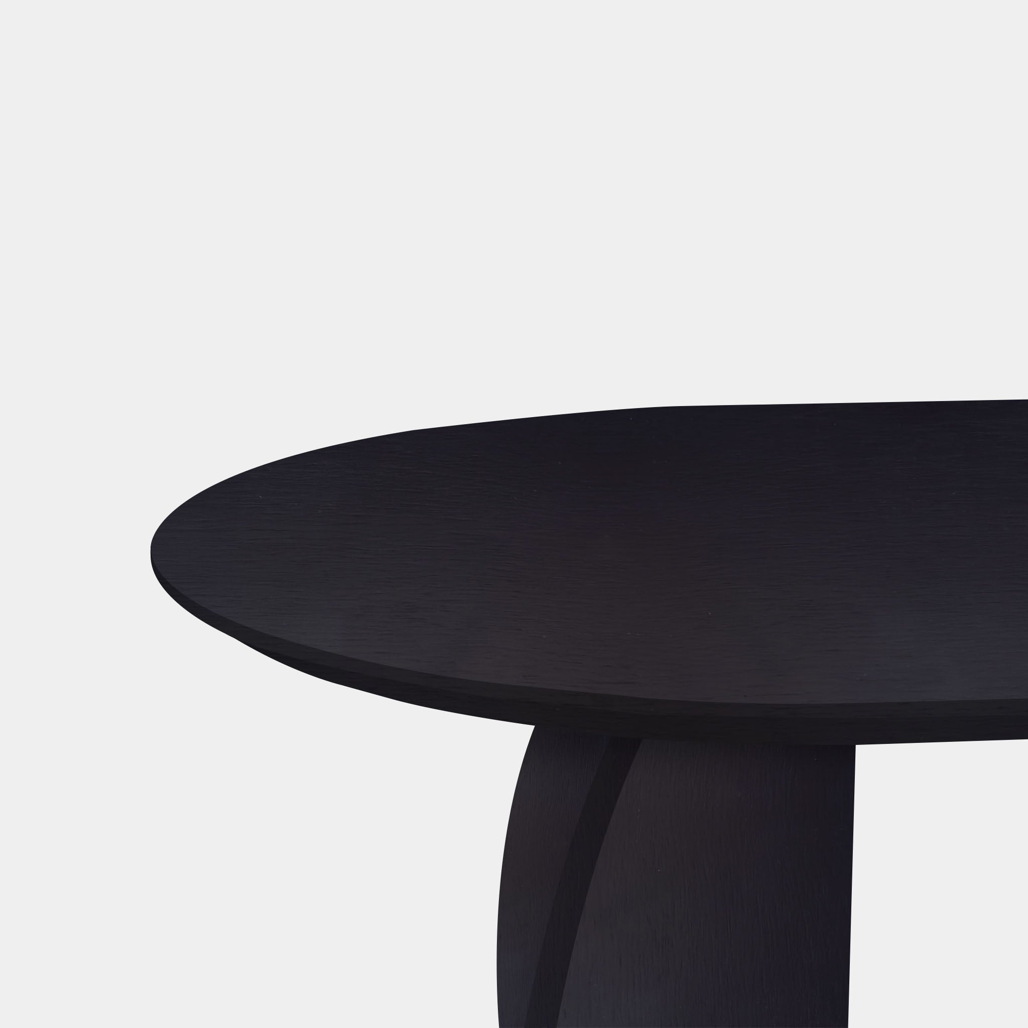 Tafel Plat Ovaal Eikenhout - Set Driehoek - Donker Eiken