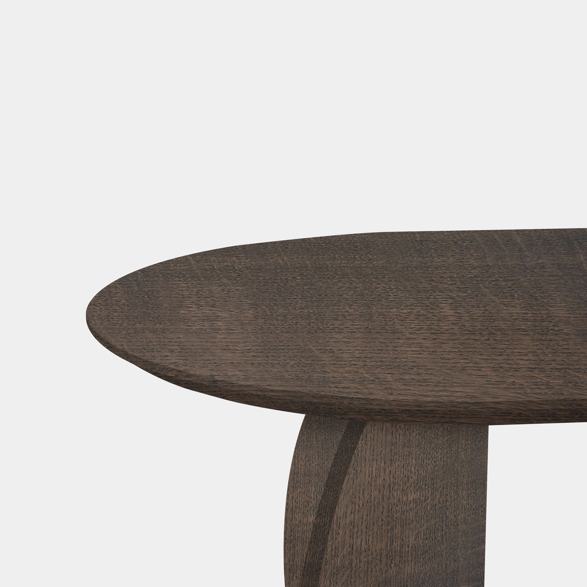 Tafel Plat Ovaal Eikenhout - Set Driehoek - Zand