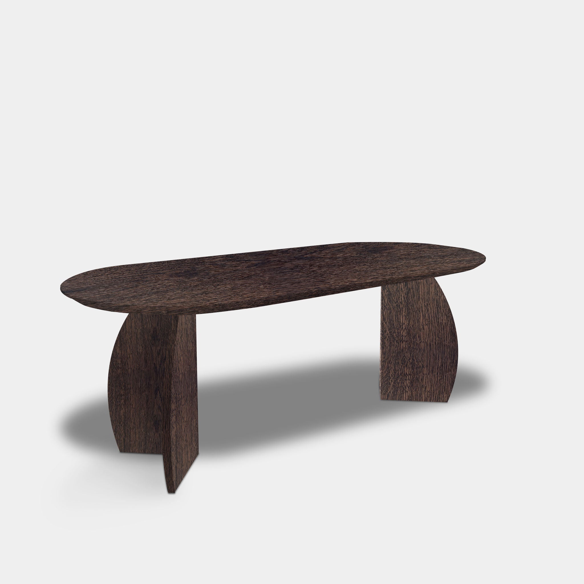 Tafel Plat Ovaal Eikenhout - Set Driehoek - Dear Brown