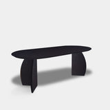 Tafel Plat Ovaal Eikenhout - Set Driehoek - Donker Eiken