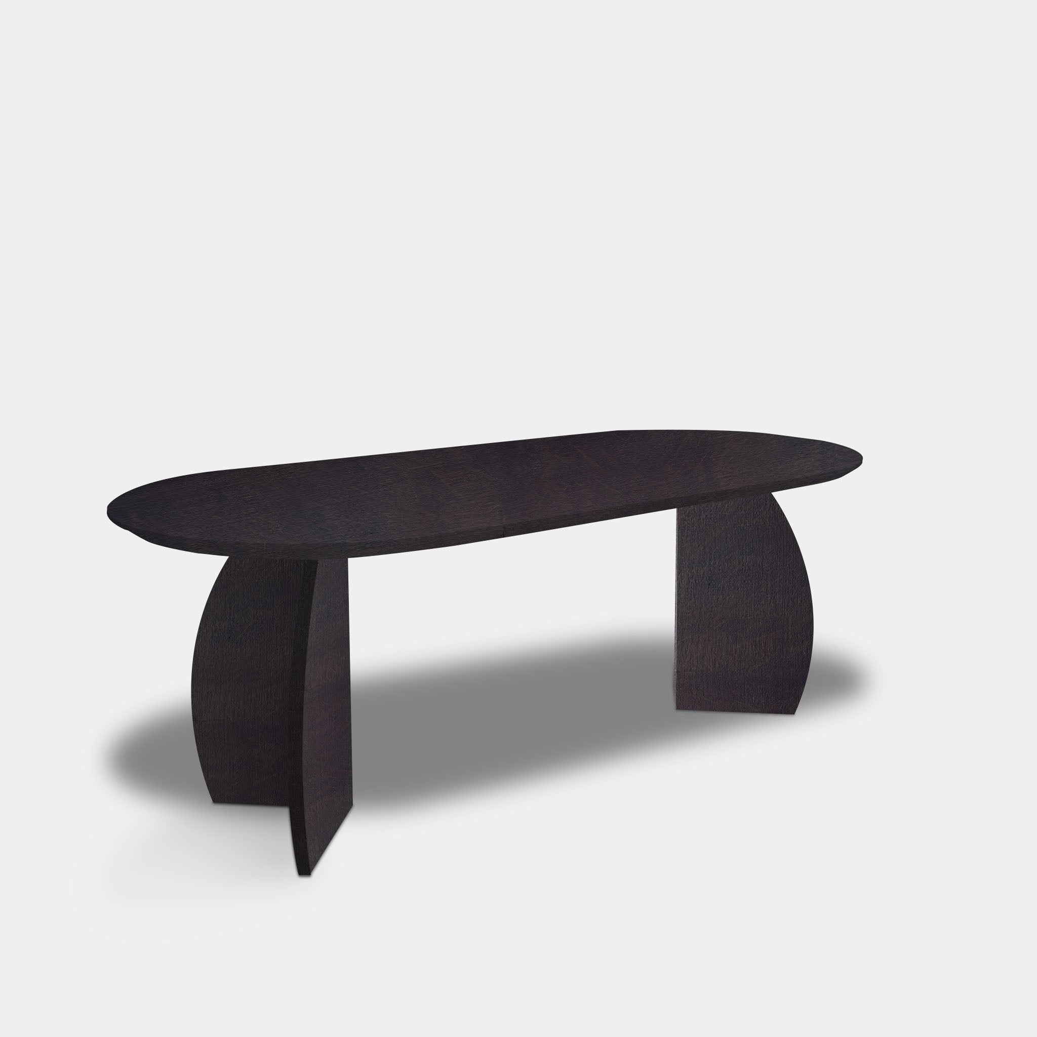 Tafel Plat Ovaal Eikenhout - Set Driehoek - Night Glow