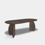 Tafel Plat Ovaal Eikenhout - Set Driehoek - Zand