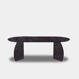 Tafel Plat Ovaal Eikenhout - Set Driehoek - Dark Grey