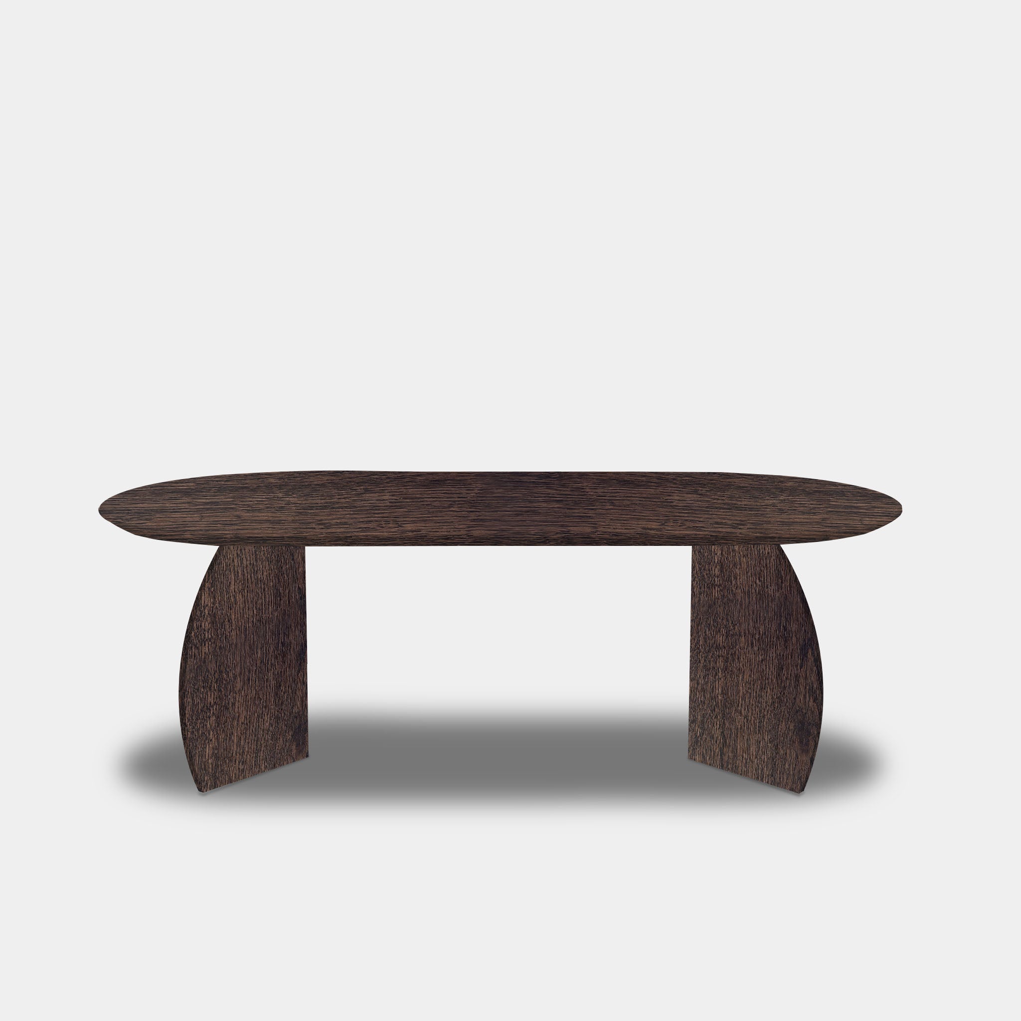 Tafel Plat Ovaal Eikenhout - Set Driehoek - Dear Brown