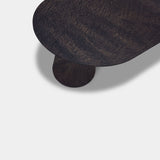 Tafel Plat Ovaal Eikenhout - Set Kegelpoot - Dark Grey