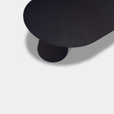 Tafel Plat Ovaal Eikenhout - Set Kegelpoot - Donker Eiken