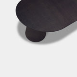 Tafel Plat Ovaal Eikenhout - Set Kegelpoot - Night Glow