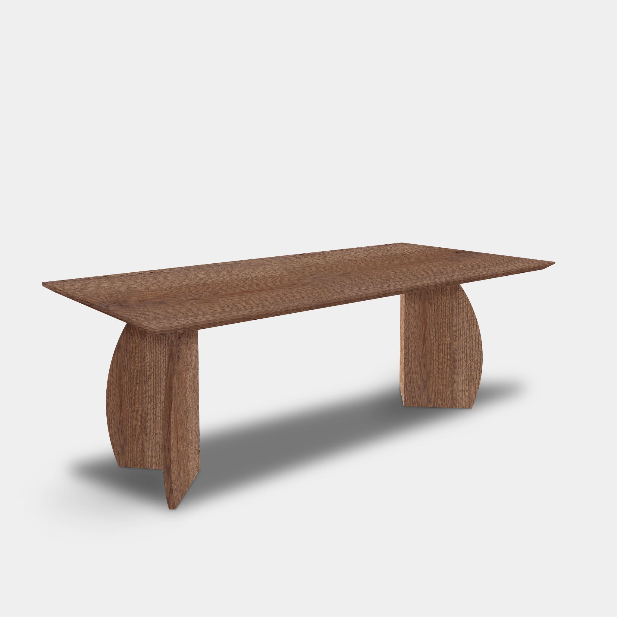 Table Rectangular Oak Wood - Triangle - Cinnamon