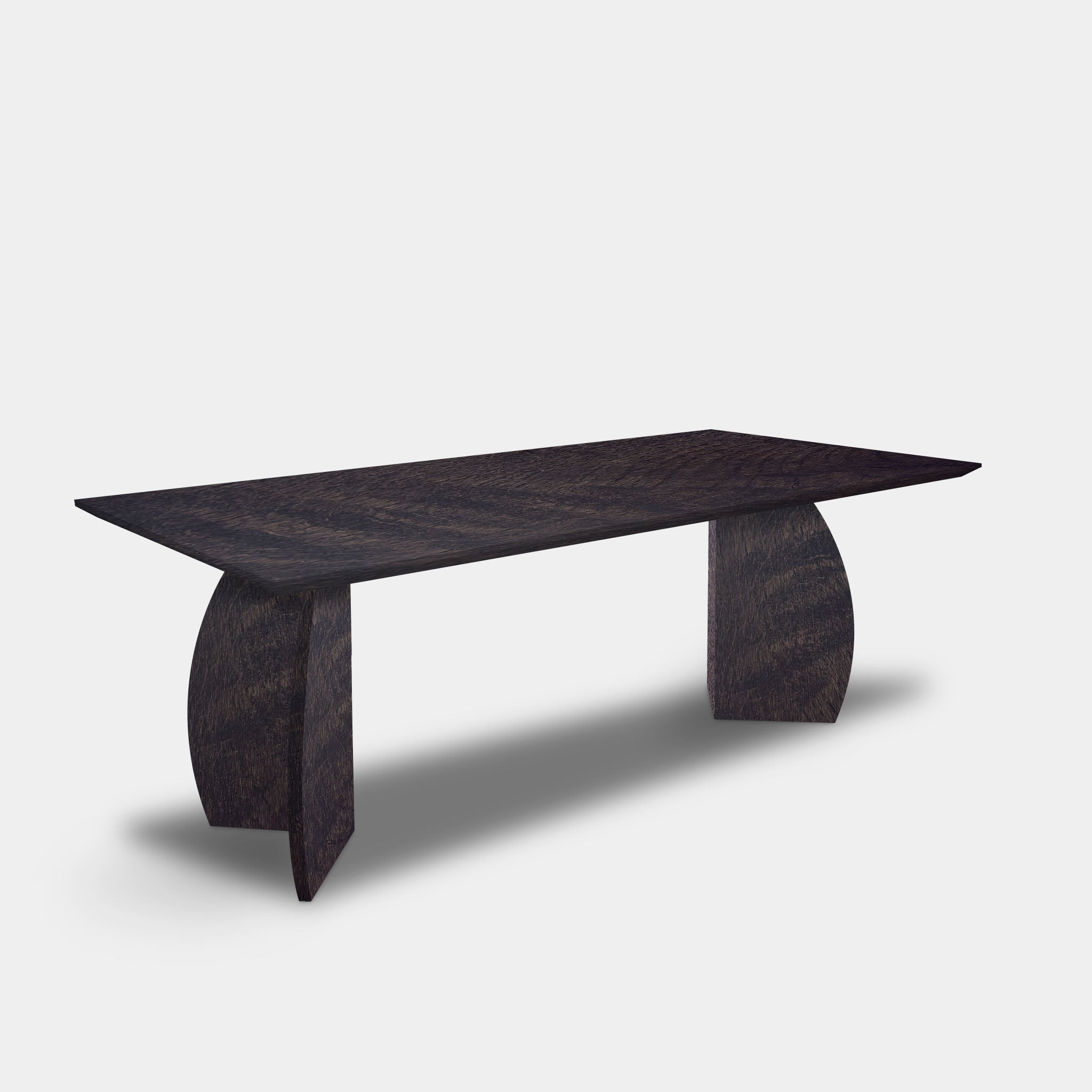 Tafel Rechthoekig Eikenhout - Driehoek - Dark Grey