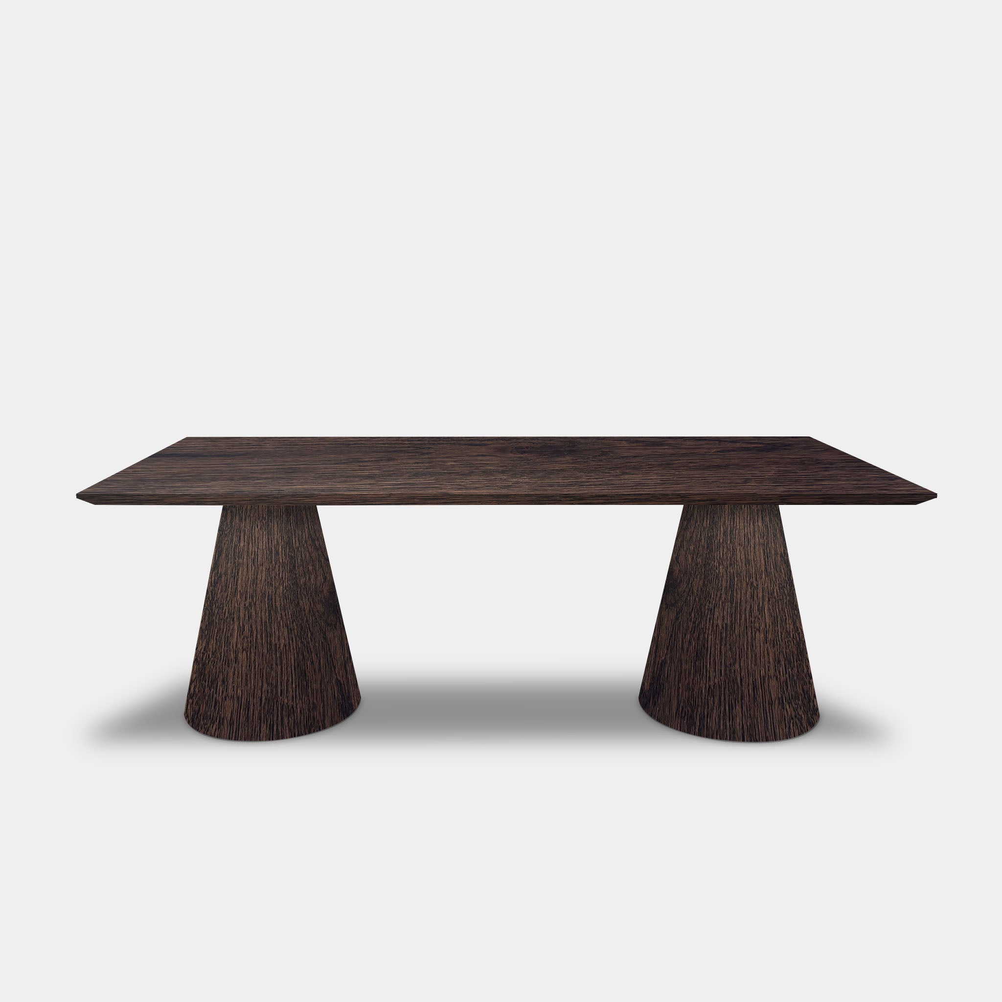 Tafel Rechthoekig Eikenhout - Kegelpoot - Dear Brown
