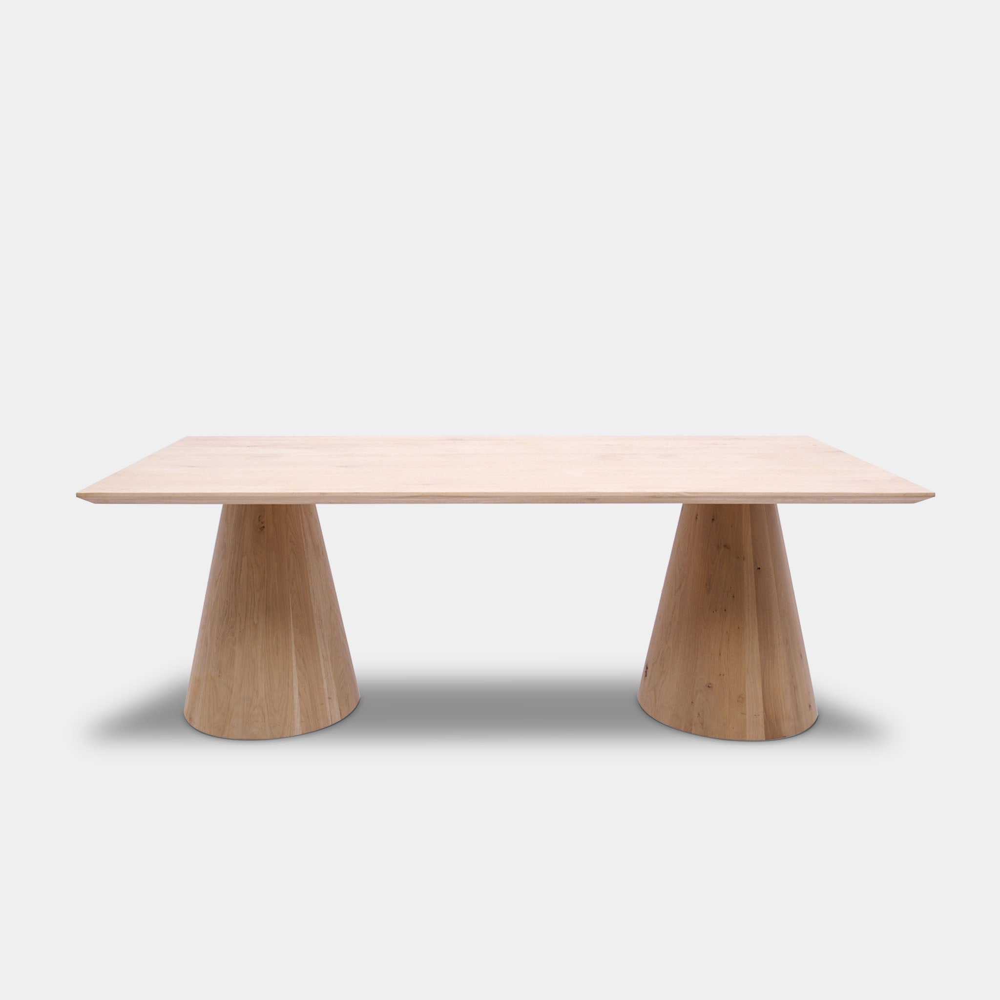 Tafel Rechthoekig Eikenhout - Kegelpoot - Onbehandeld