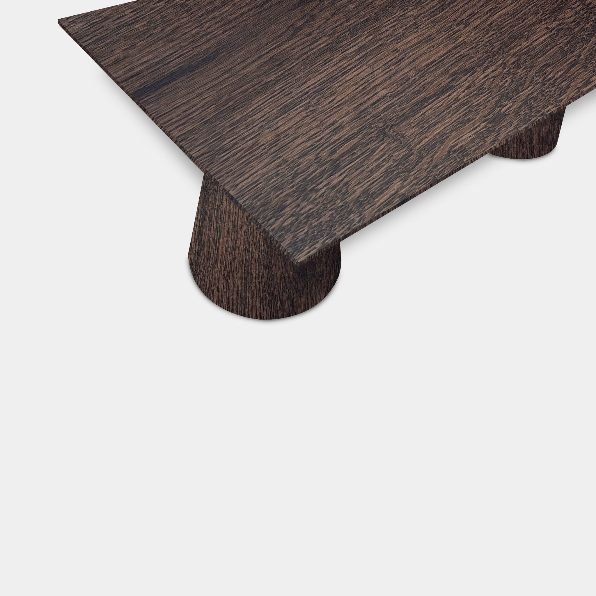 Tafel Rechthoekig Eikenhout - Kegelpoot - Dear Brown