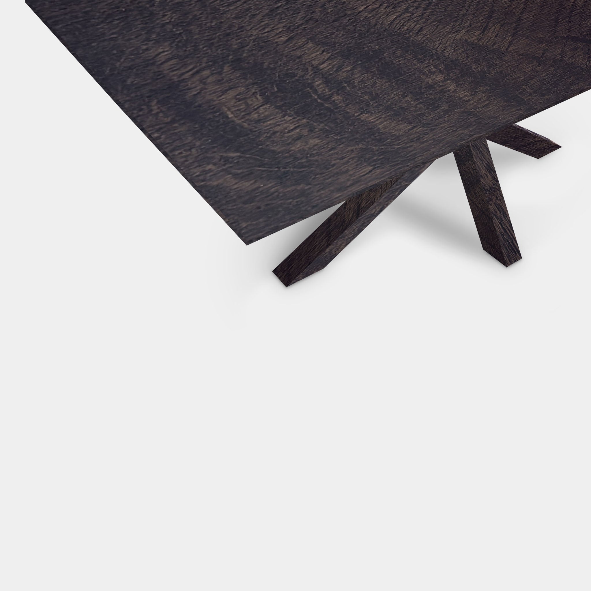 Table rectangulaire en chêne - Matrix Wood - Gris foncé