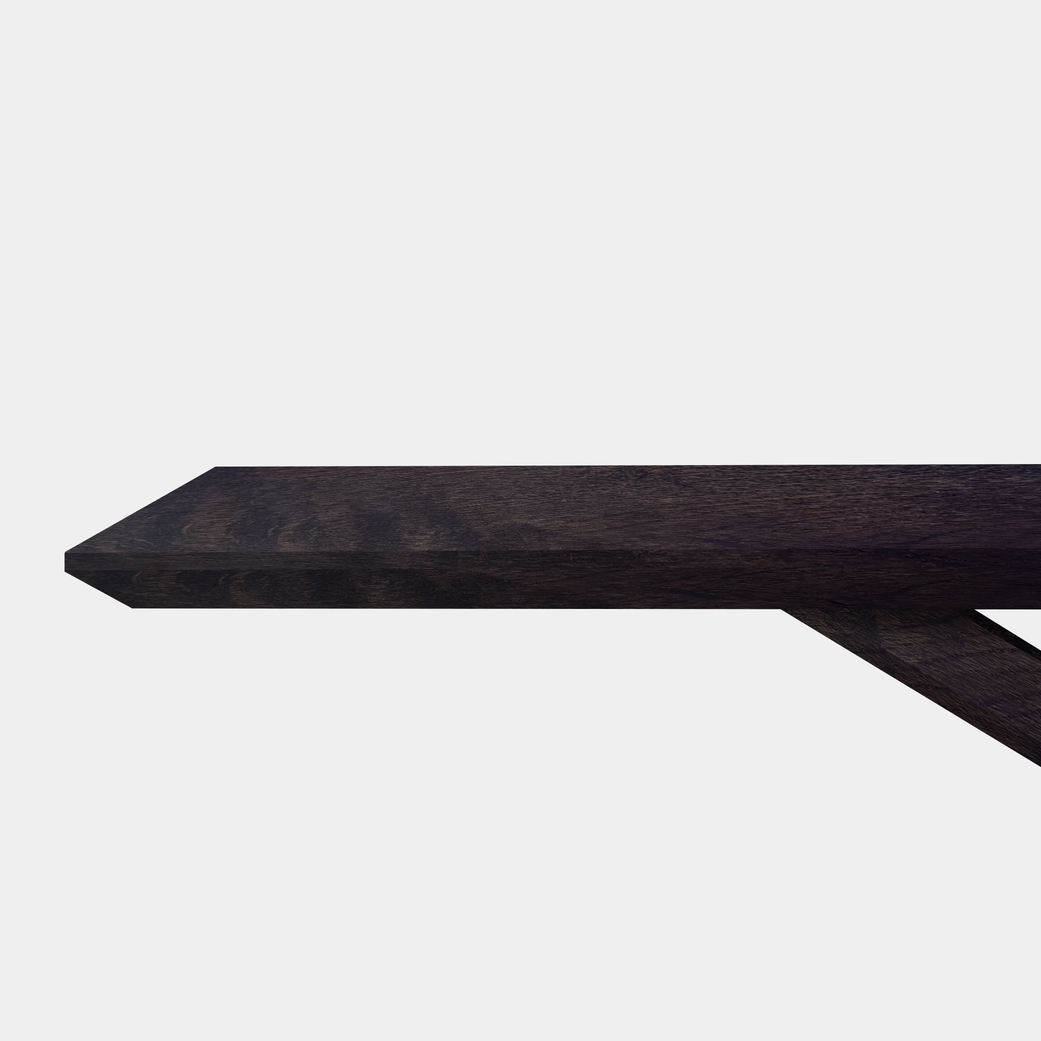 Table rectangulaire en chêne - Matrix Wood - Gris foncé