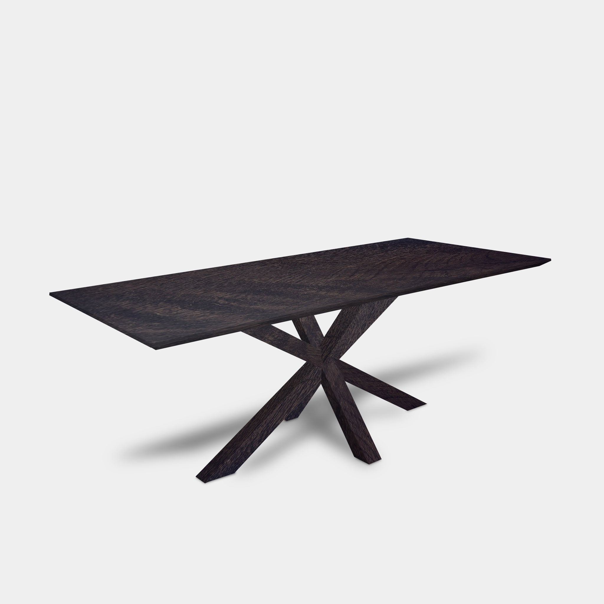 Table rectangulaire en chêne - Matrix Wood - Gris foncé