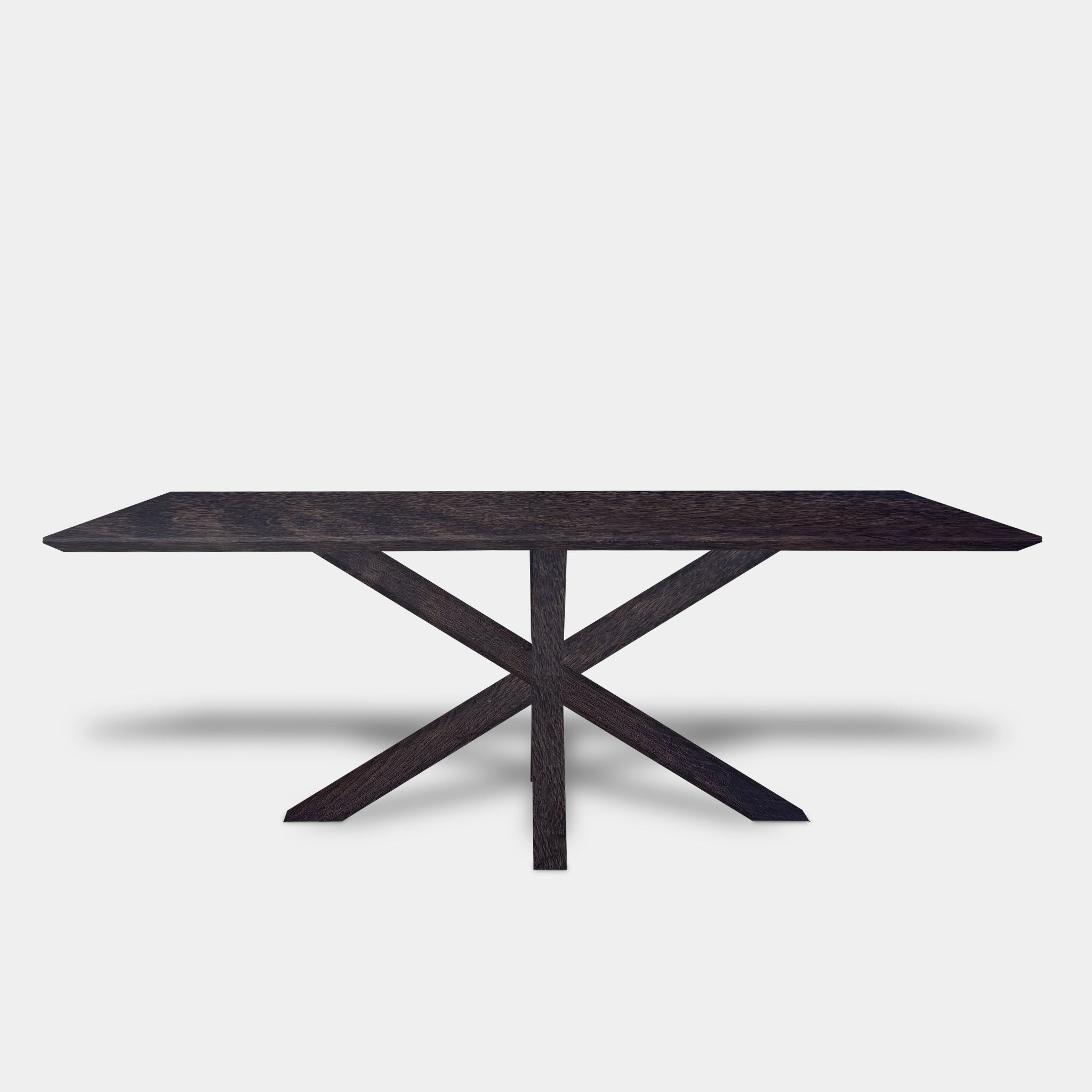 Table rectangulaire en chêne - Matrix Wood - Gris foncé