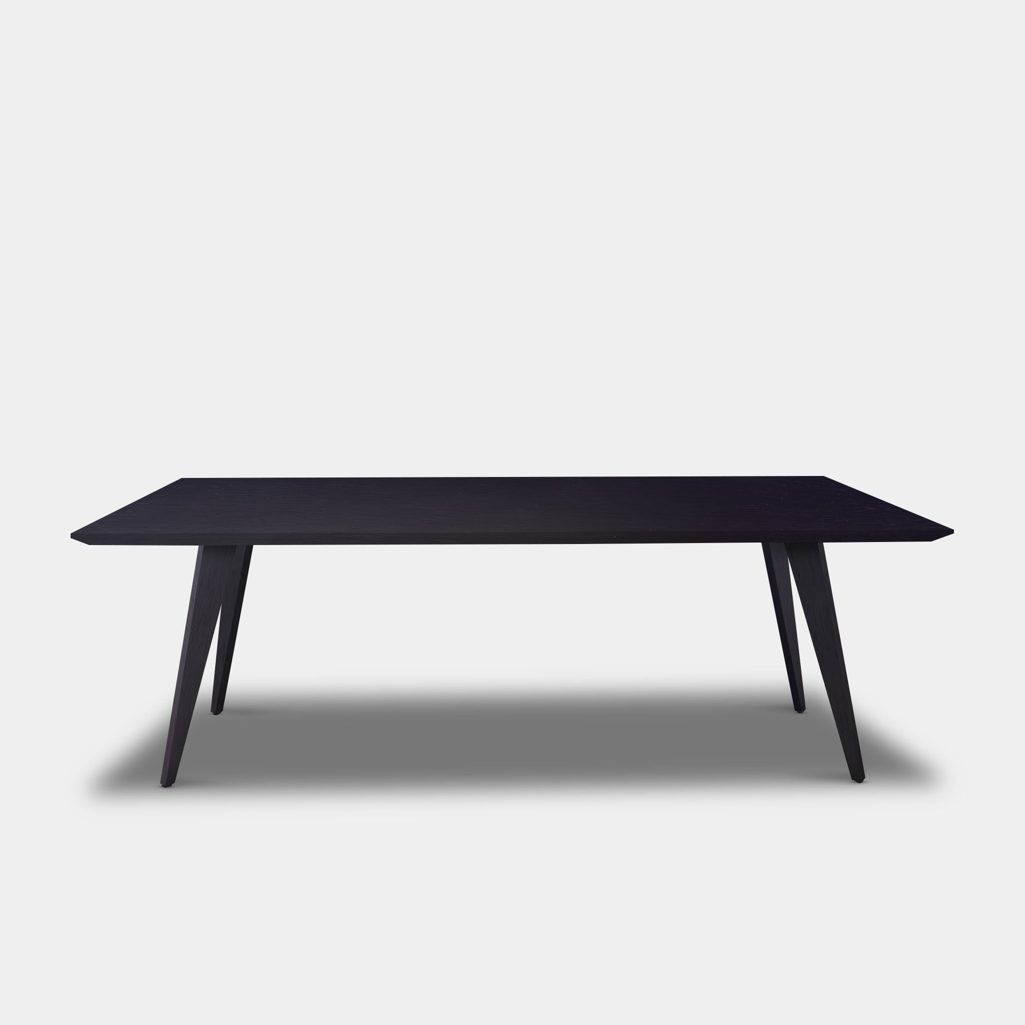 Table Rectangular Oak Wood - Wood Base - Dark Oak