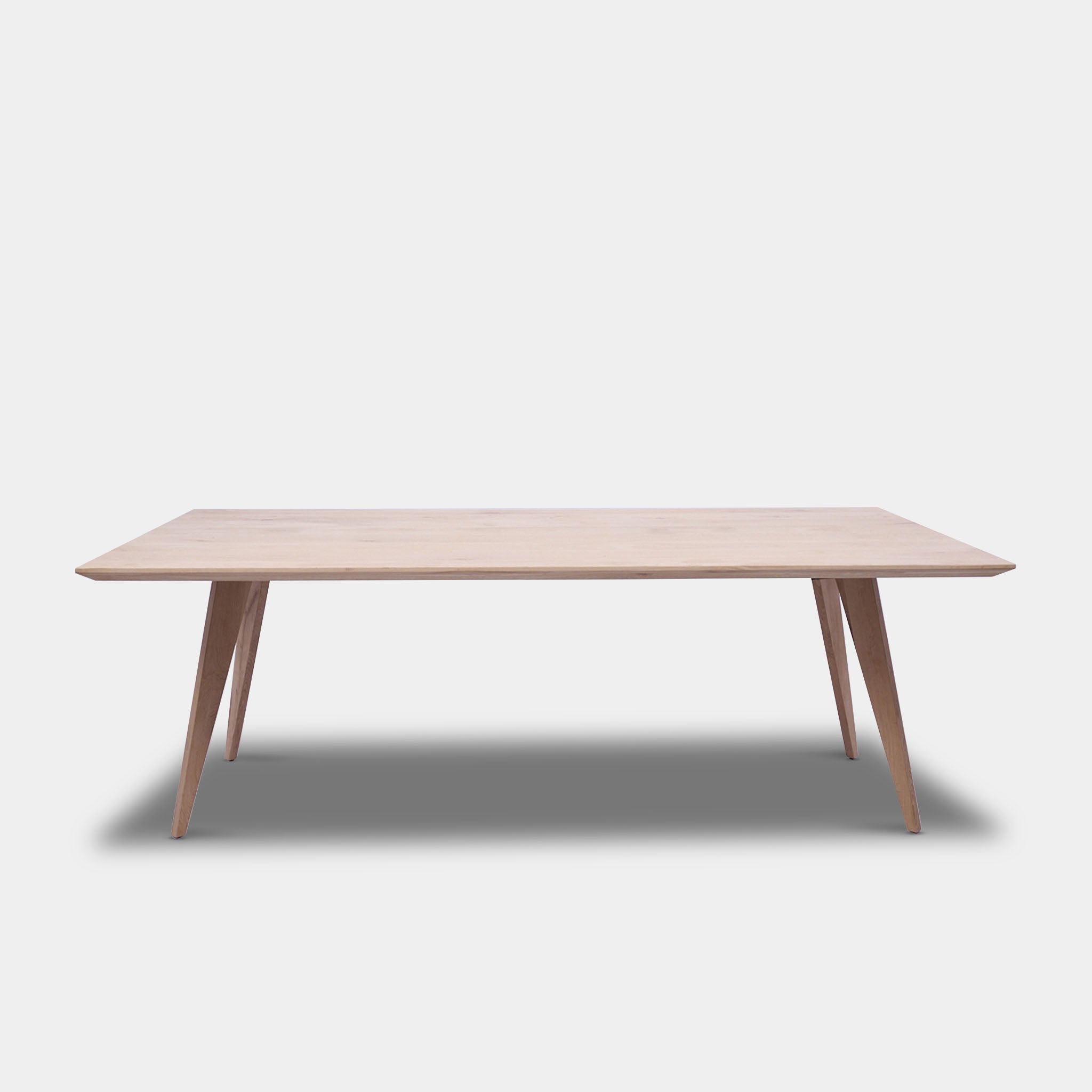 Tafel Rechthoekig Eikenhout - Hout Onderstel - Onbehandeld