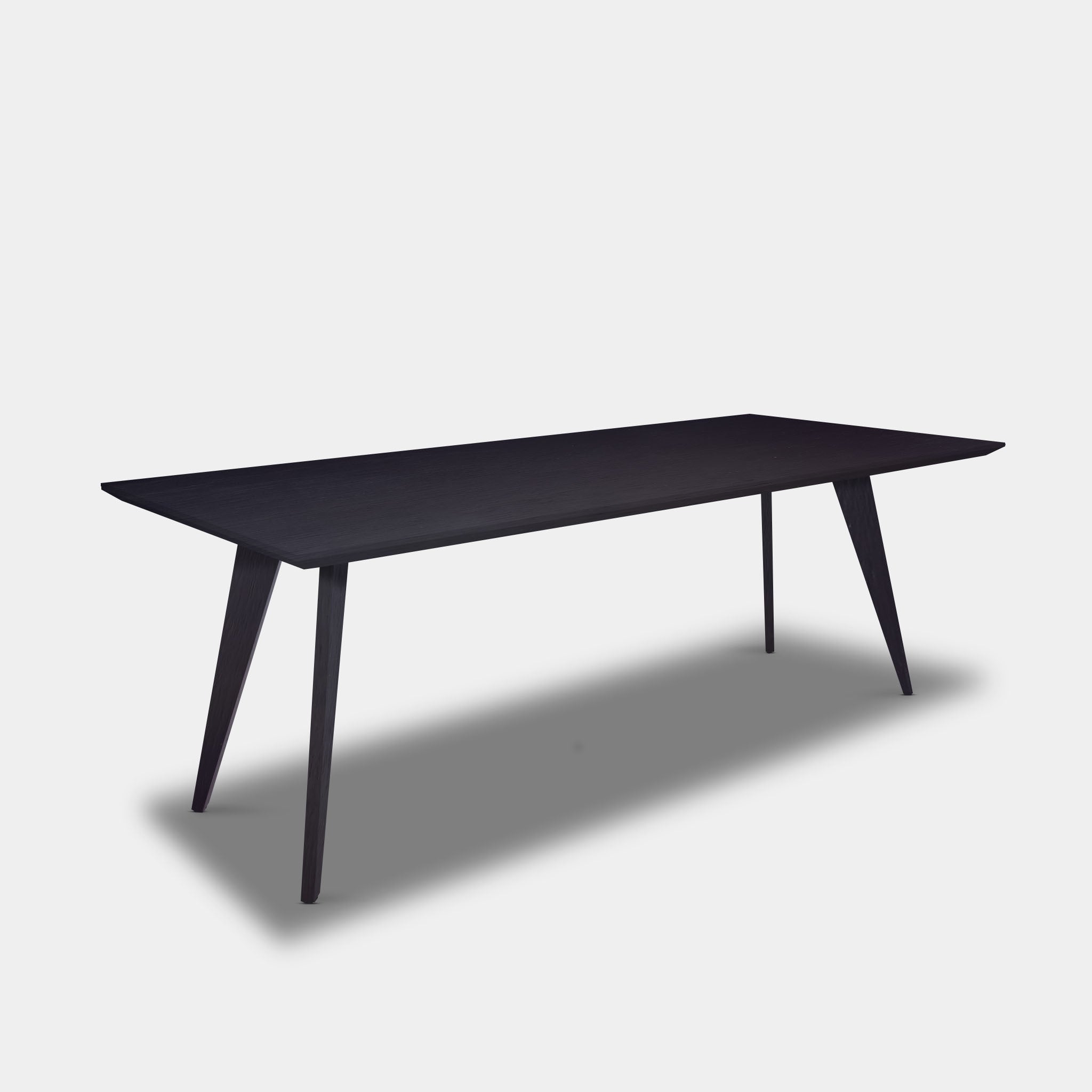 Table Rectangular Oak Wood - Wood Base - Dark Oak