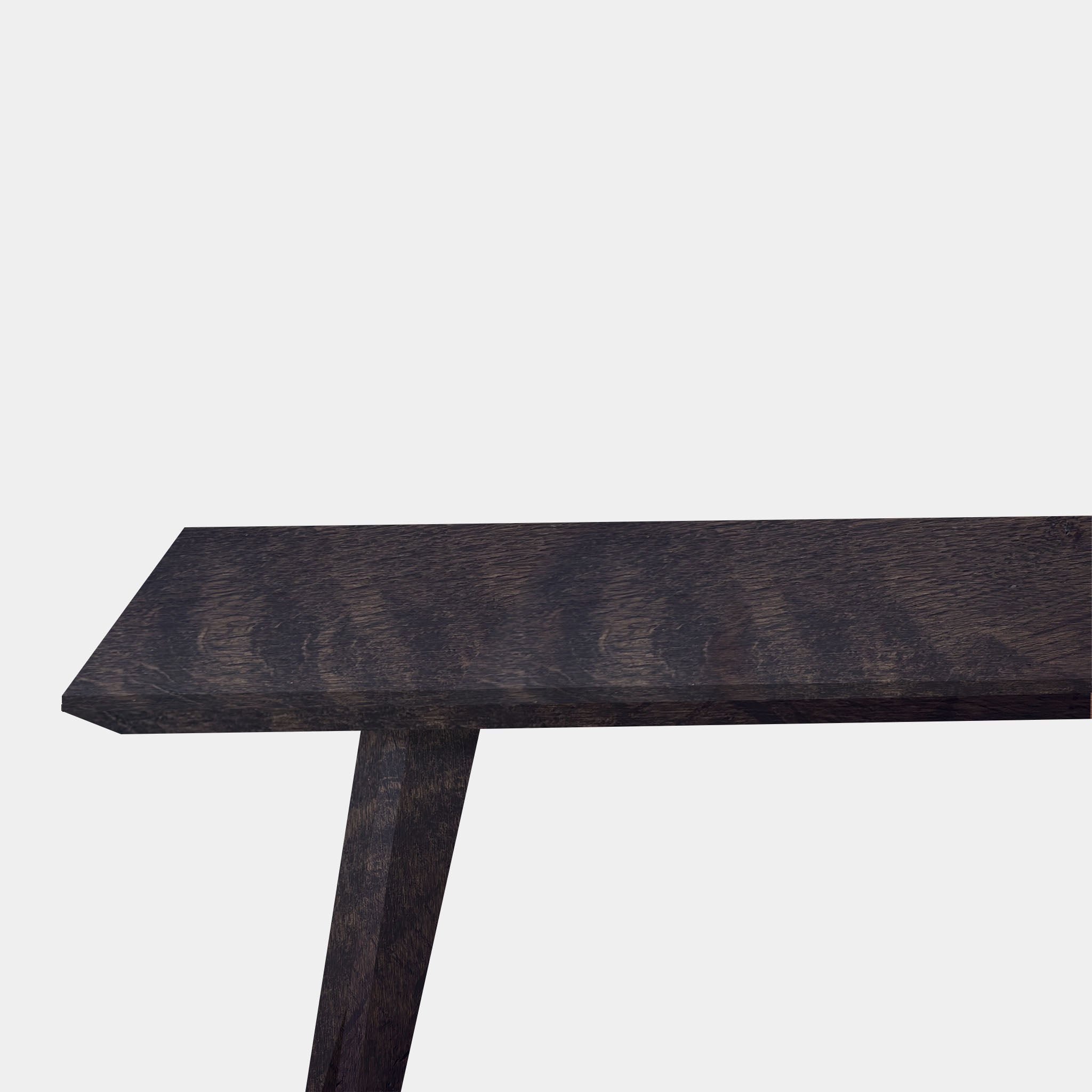 Table Rectangular Oak Wood - Wood Base - Dark Grey