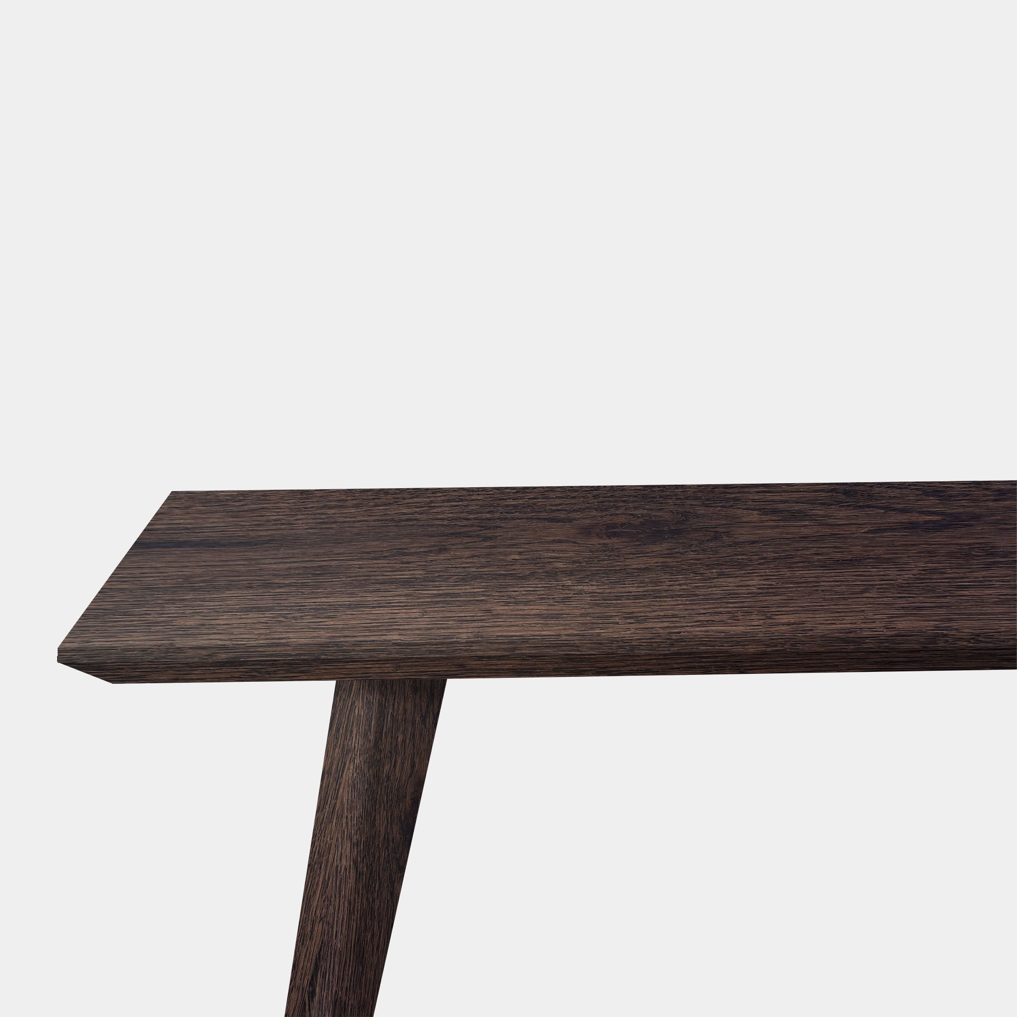 Tafel Rechthoekig Eikenhout - Hout Onderstel - Dear Brown