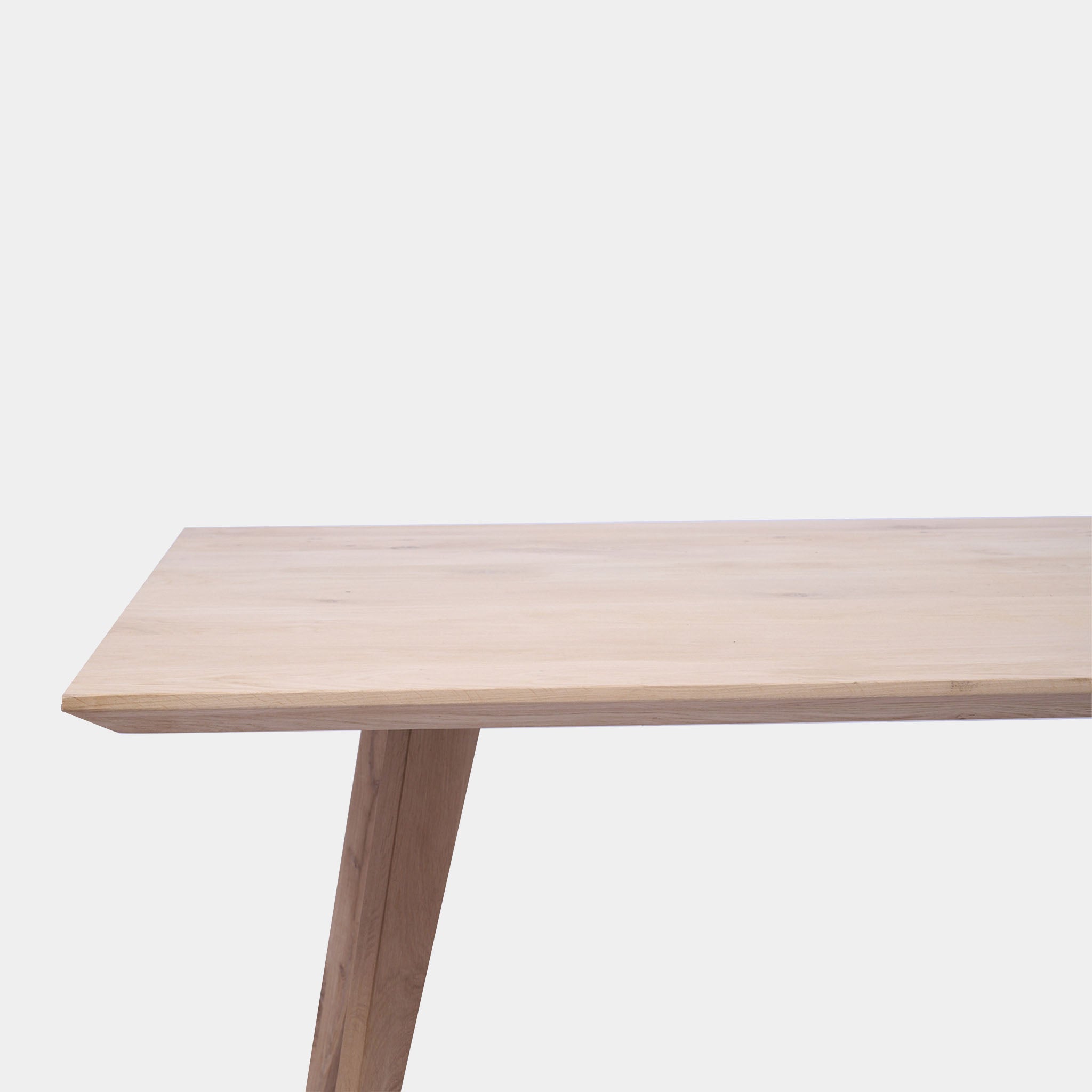 Tafel Rechthoekig Eikenhout - Hout Onderstel - Onbehandeld