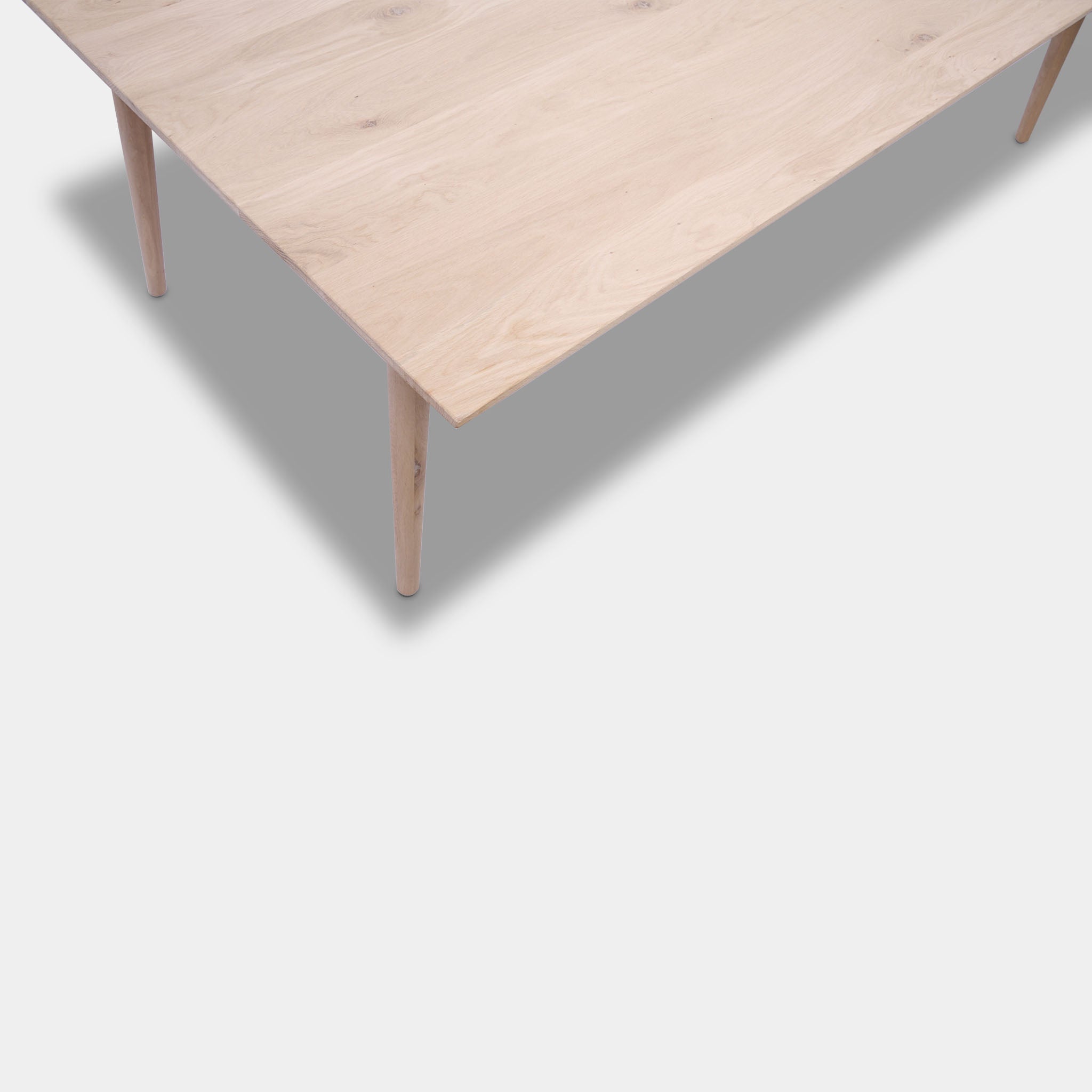 Table Rectangular Oak Wood - Conical - Untreated