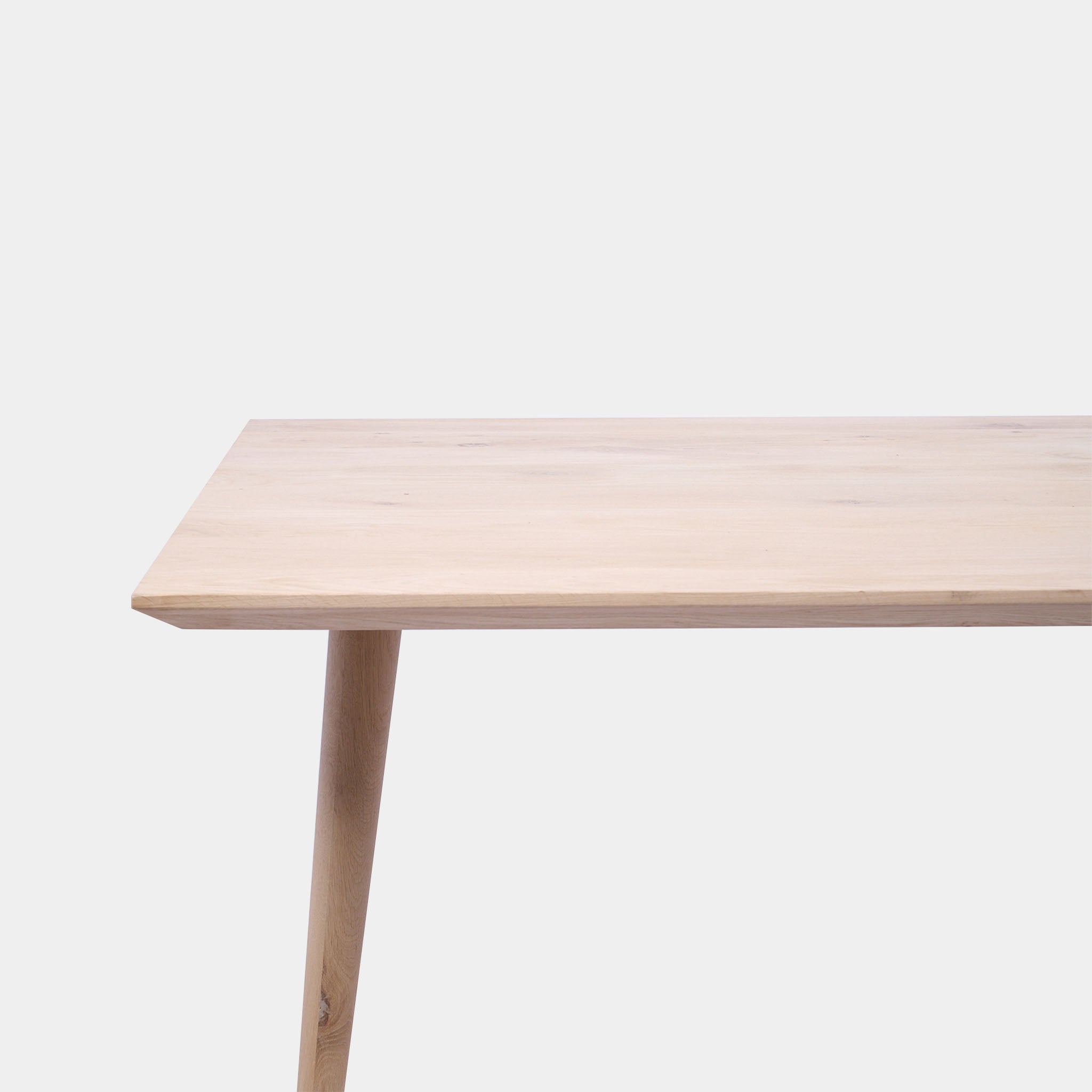 Table Rectangular Oak Wood - Conical - Untreated