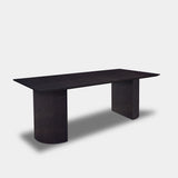 Tafel Rechthoekig Eikenhout - Half Rond - Night Glow