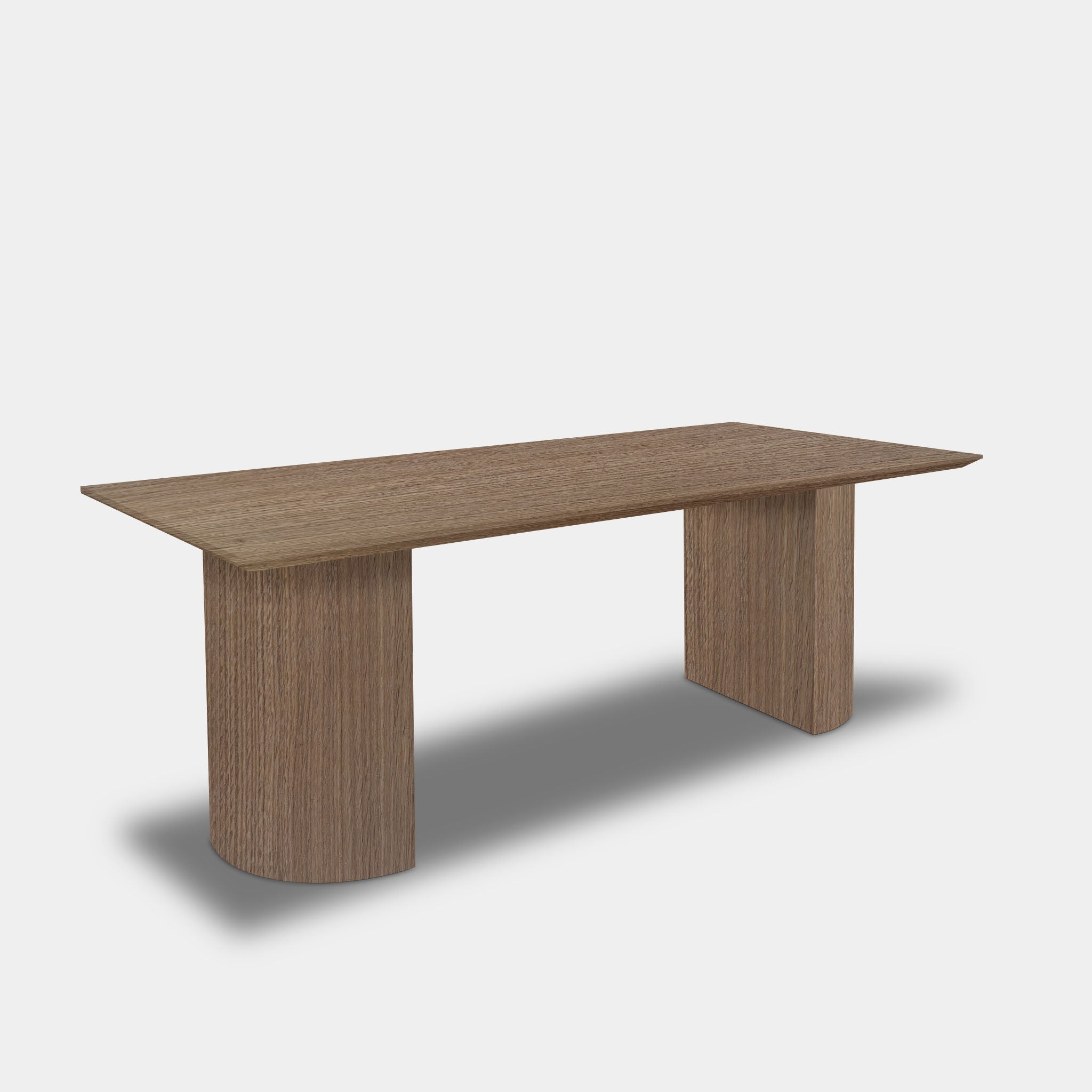 Table rectangulaire en chêne - Demi-ronde - Pura Natura