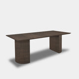 Tafel Rechthoekig Eikenhout - Half Rond - Zand