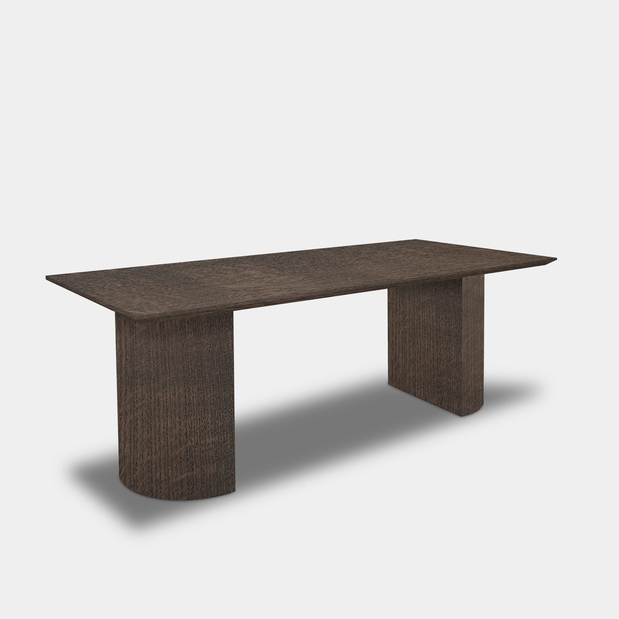 Tafel Rechthoekig Eikenhout - Half Rond - Zand