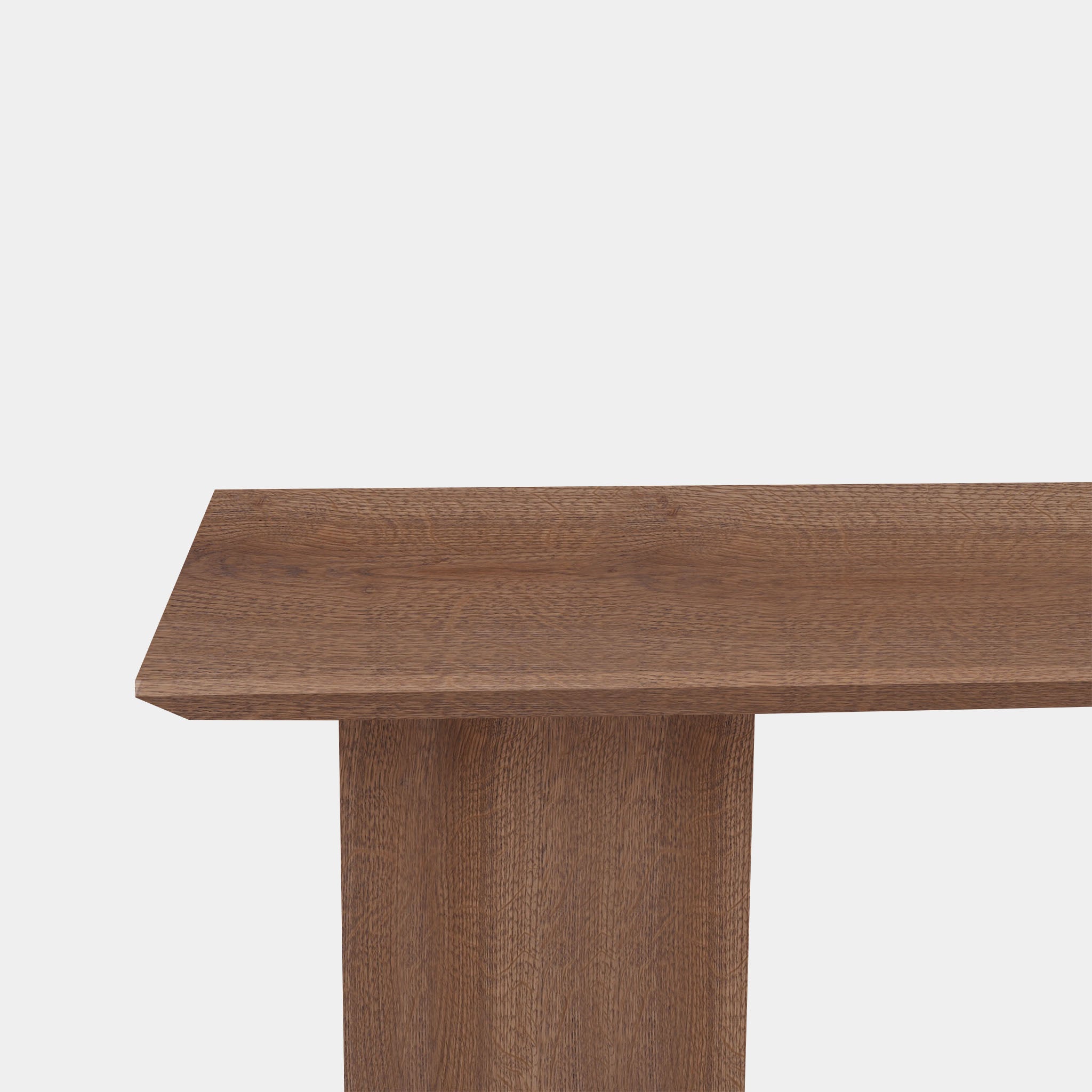 Table Rectangular Oak - Half Round - Cinnamon