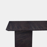Tafel Rechthoekig Eikenhout - Half Rond - Dark Grey